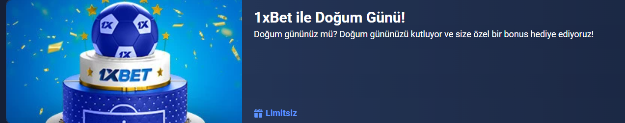 1xBet doğum günü bonusu